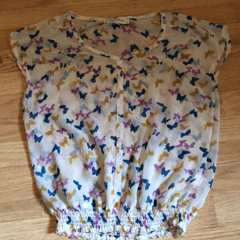 Cross Cross butterfly blouse